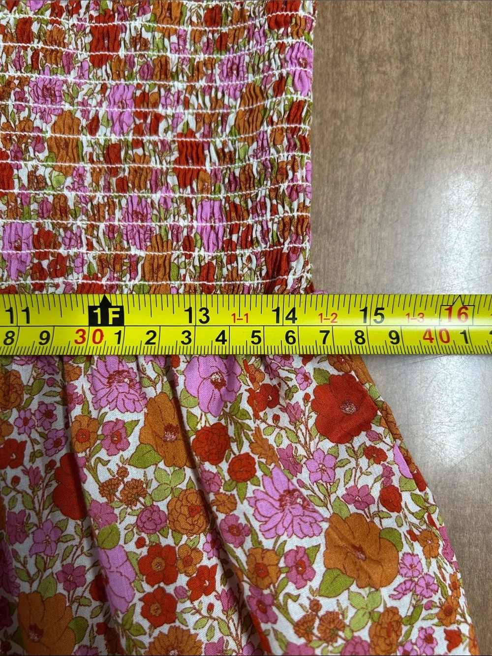 TUCKERNUCK Blushing Bouquet Short Sleeve Rowan Smocked Blouse S Peasant Boho